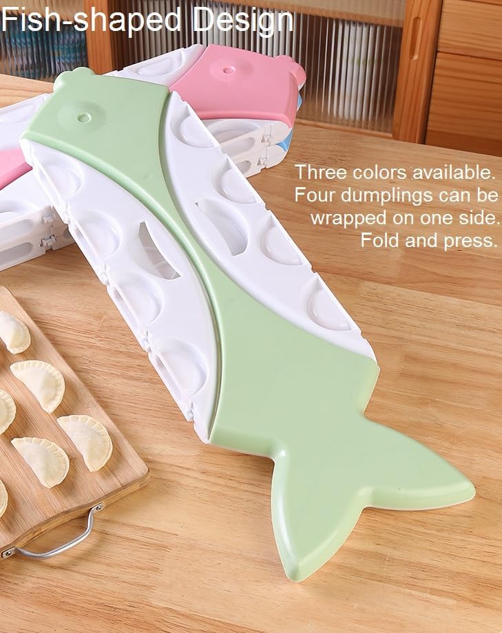 ISTARA Istara Dumpling Maker MoldFish Shape Dumpling Mold WRAP 8 at A ONE TIMEHousehold Dumpling Maker Mould Kitchen Dumpling Making Tool with Dumpling Puri Maker  - Image 5