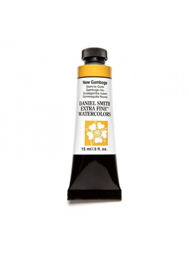 DANIEL SMITH 284600060 Extra Fine Watercolor 15ml Paint Tube, New Gamboge, 0.5 Fl Oz (Pack of 1) - Image 1