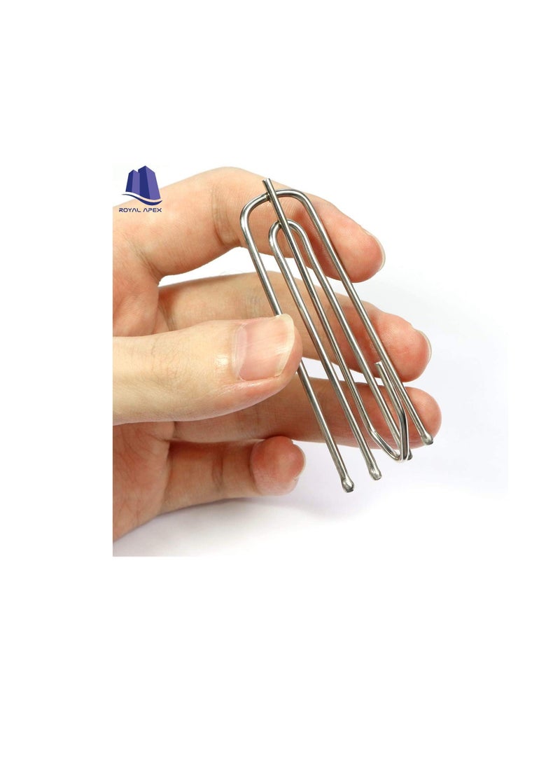 Curtain Pleater Tape Pleat Hook, 4 Prongs Pinch Pleat Drapes Clip Traverse Pleater 4 End Hooks Pack of 20  - Image 2