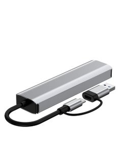 هوديوس محول USB-A USB-CMultifunctiona إلى USB 3.0 USB2.0 Ethernet Hub موزع USB 5 في 2 موسع USB متعدد المنافذ محول USB مع 5 منافذ USB 1 منفذ شحن USB-C PD لجهاز MacBook Pro iPad Pro Laptop  - Image 5