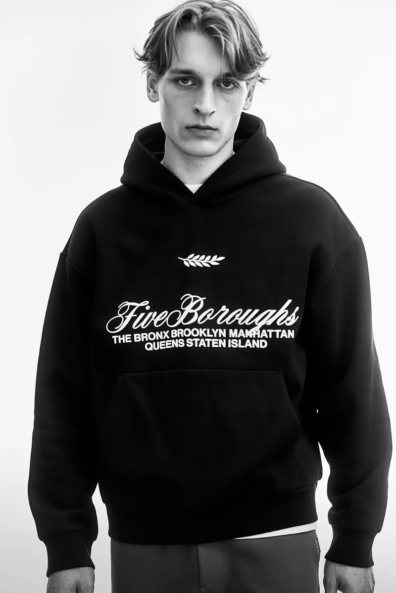 H&M Loose Fit Printed hoodie