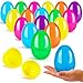 JOYIN 315 Easter Eggs Large Fillable Plastic Eggs Empty Colorful Bright Eggshells with Hinge for Easter Hunt Filling Treats Party Favor Basket Stuffers Classroom Prize Supplies 100PCS - Image 3