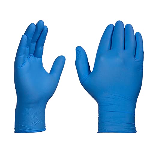 X3 AMMEX X3 Industrial Blue Nitrile Gloves, Box of 100, 3 mil, Size Large, Latex Free, Powder Free, Textured, Disposable, Non-Sterile, X346100-BX - Image 2