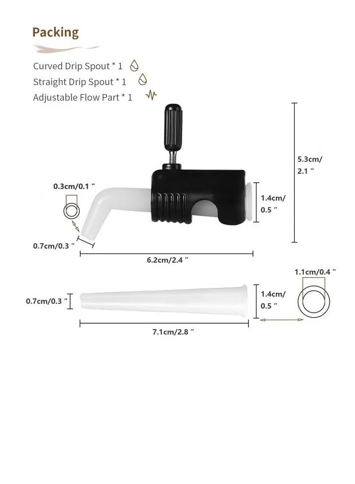 YUFAN Adjustable Flow Coffee Dripping Pot Restrictor Nozzle Replacement Part Compatible with Specialty Coffee Drip Jugs Kettles Gooseneck for Home Use and Everyday Brewing - Image 2