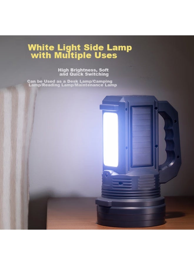 Oaks Aux Flashlight, High Brightness, Rechargeable, Ultra-bright, Outdoor, Long-lasting, Long-range, Handheld, Solar-powered, Illumination Lamp, For Home Use - Image 5