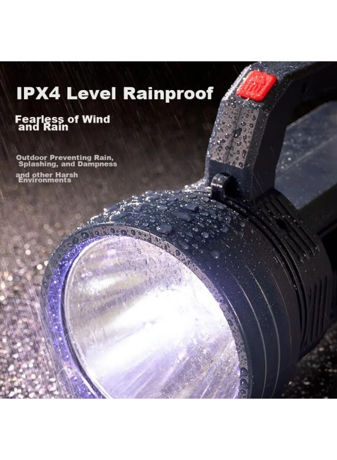 Oaks Aux Flashlight, High Brightness, Rechargeable, Ultra-bright, Outdoor, Long-lasting, Long-range, Handheld, Solar-powered, Illumination Lamp, For Home Use - Image 2