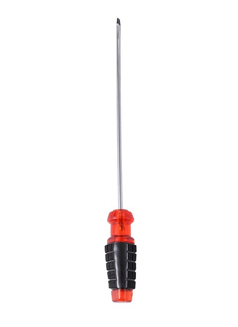 Flat Head Screwdriver - 10Inch | Cabinet Tip Screwdriver, Heavy Duty | Keystone Tip Screwdriver, Heavy Duty Round Shank with Cushion Grip Handle