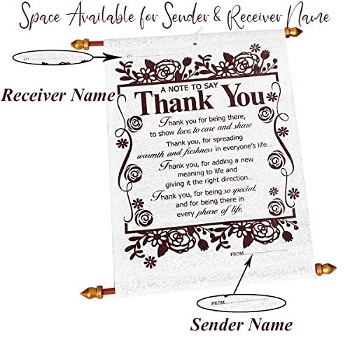 Saugat Traders Thank You Message Scroll Card - Thank You Card For Office-Teacher-Mother-Father -30 CM - Image 3
