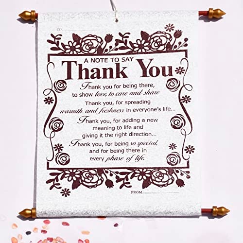 Saugat Traders Thank You Message Scroll Card - Thank You Card For Office-Teacher-Mother-Father -30 CM - Image 4