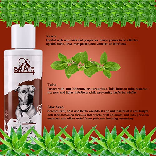 DR PET PLUS Dr. Pet Plus Luxury Professional Ayurvedic Anti-Tick, Lice & Flea Dog Shampoo | Protects Against Ticks, Fleas & Lice Anti-Itching | Dog Shampoo for Ticks and Fleas – Suitable for All Dog Breed -100Ml - Image 5