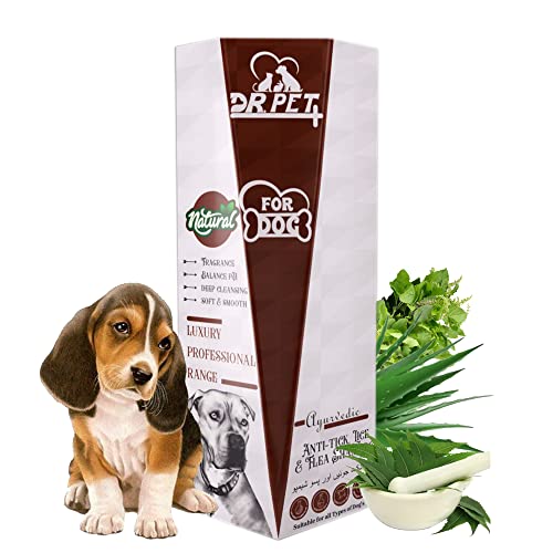 DR PET PLUS Dr. Pet Plus Luxury Professional Ayurvedic Anti-Tick, Lice & Flea Dog Shampoo | Protects Against Ticks, Fleas & Lice Anti-Itching | Dog Shampoo for Ticks and Fleas – Suitable for All Dog Breed -100Ml - Image 1