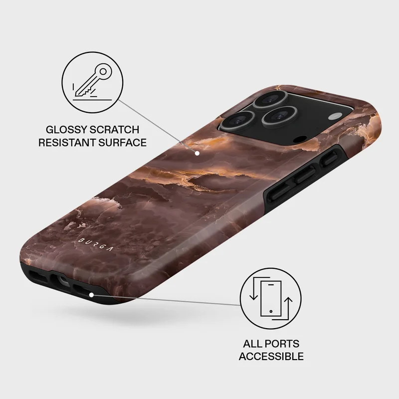 BURGA iPhone 17 Pro FIREWOOD Premium Case Compatible with Hybrid Dual-Layer Hard Shell + Silicone Protection - Scratch-Resistant Shockproof Mobile Cover
