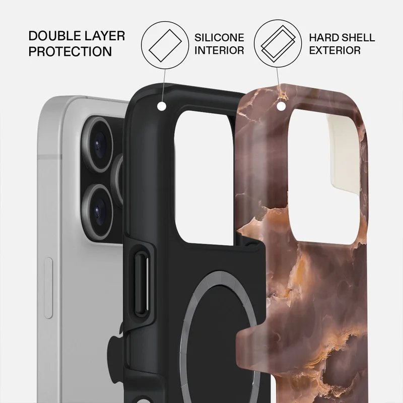BURGA iPhone 17 Pro FIREWOOD Premium Case Compatible with Hybrid Dual-Layer Hard Shell + Silicone Protection - Scratch-Resistant Shockproof Mobile Cover