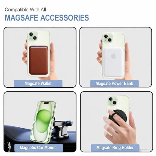 Sadhwanis Ultra-Hybrid Shockproof Back Cover Case for iPhone 15 Compatible with MagSafe | Camera Protection Bump Hard Back Cover for iPhone 15 - Image 3