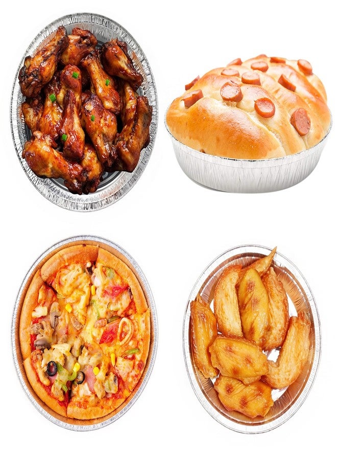 Waytiffer 7 Inch Round Aluminum Pans with Lids (60 Pack) Disposable Foil Pan with Clear Dome Top, Aluminum Tin for Roasting Baking Cooking - Image 5