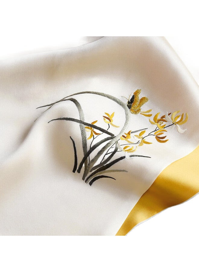 Hang Silk House وشاح حرير مطرز من هانغسيفو سوتشو، علامة مرجعية، صندوق هدايا وشاح حرير، شال، ملابس خارجية، هدية لكبار السن، الأمهات، هدية عيد ميلاد، شيانغلان - Image 1