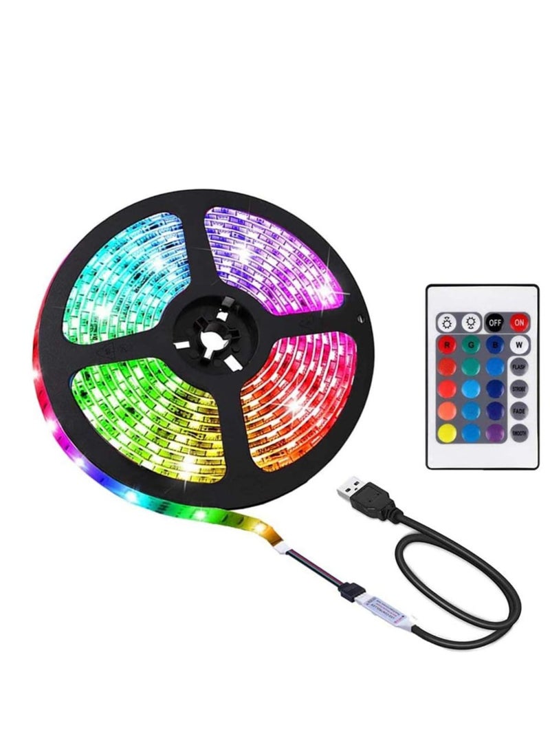 Najwa 2M LED Strip Light TV Bias Backlight Kit for HDTV Desktop PC Fish Tank Decorations, Waterproof RGB Monitor Lighting with Remote Control, USB Powered, multi color  - Image 1