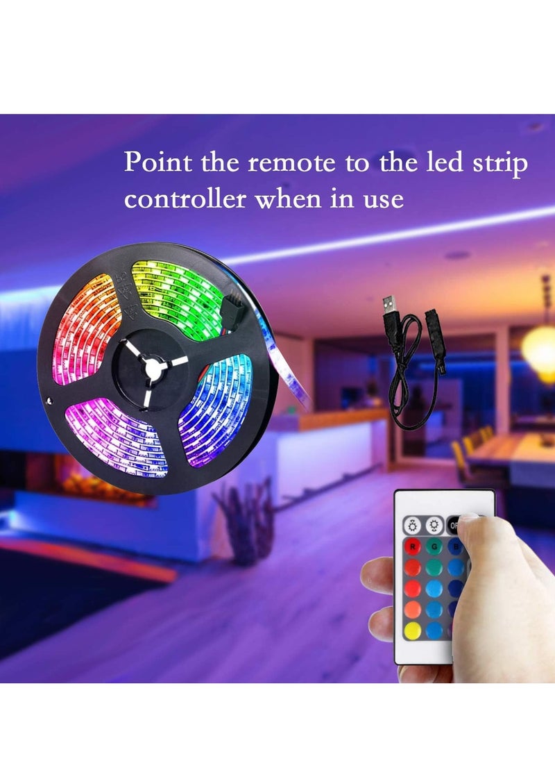 Najwa 2M LED Strip Light TV Bias Backlight Kit for HDTV Desktop PC Fish Tank Decorations, Waterproof RGB Monitor Lighting with Remote Control, USB Powered, multi color  - Image 2