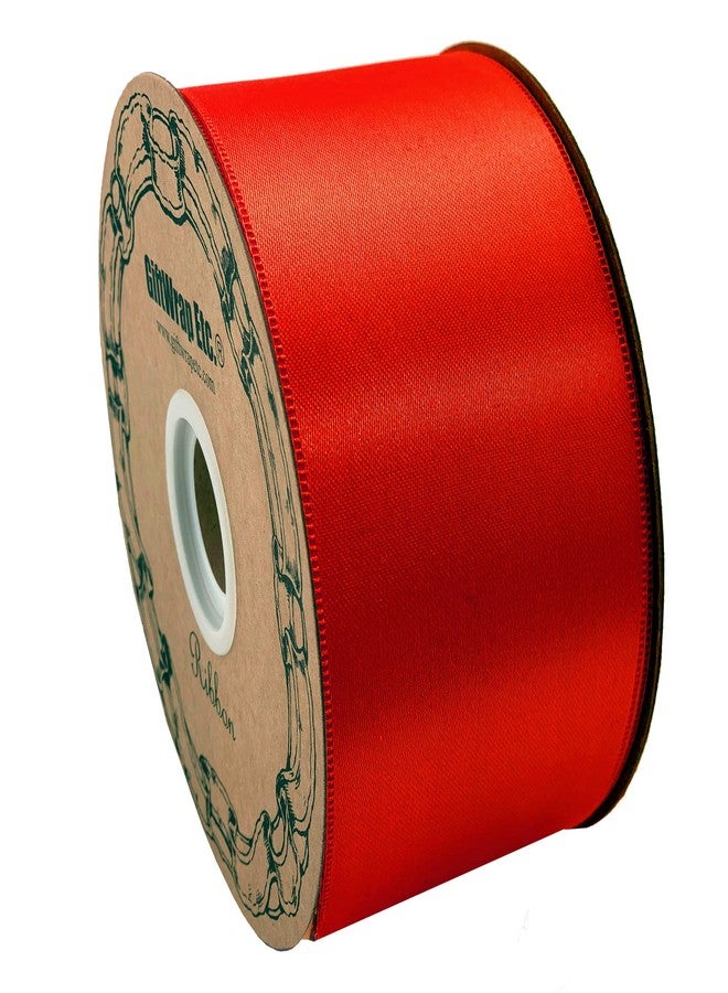 GiftWrap Etc. Red Satin Decorative Gift Ribbon - 2" x 50 Yards, Christmas Gift Wrapping Decor, Presents, Bows, Arts and Crafts, Party Decorations, Xmas Giftwrap - Image 2