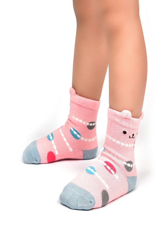 Cottock 12 Pairs Toddler Girl Non Skid Socks Cute Cotton with Grips, Baby Girls Anti-skid Socks (12-36 Months, 12 Pairs) - Image 2