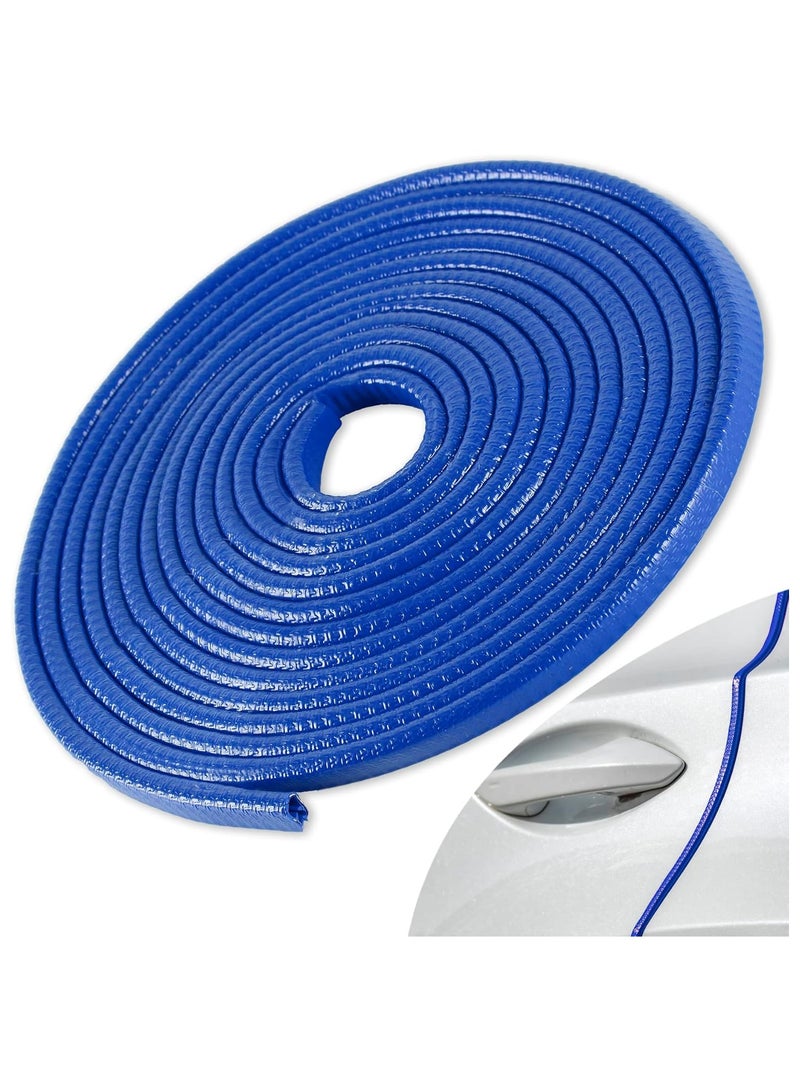 Generic 5M Car Door Edge Guards Universal Fit Rubber U Shape Door Edge Trim Automotive Door Edge Molding Door Edge Protector for Cars Trucks SUV (Blue)  - Image 1
