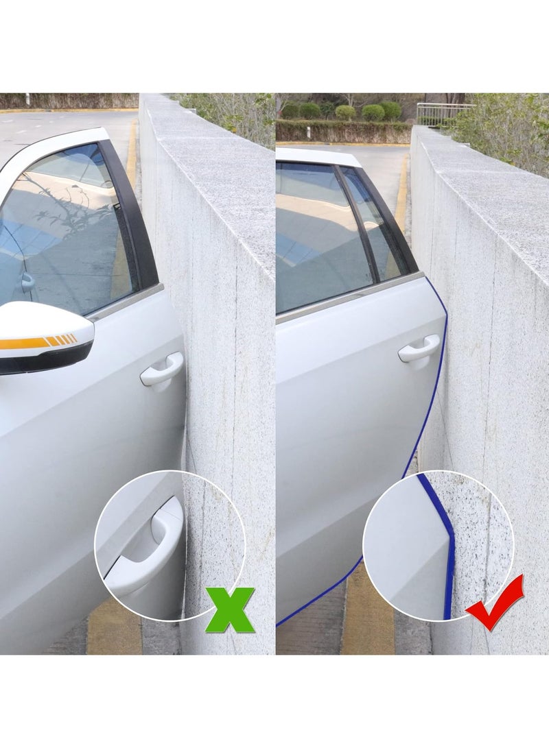 Generic 5M Car Door Edge Guards Universal Fit Rubber U Shape Door Edge Trim Automotive Door Edge Molding Door Edge Protector for Cars Trucks SUV (Blue)  - Image 5