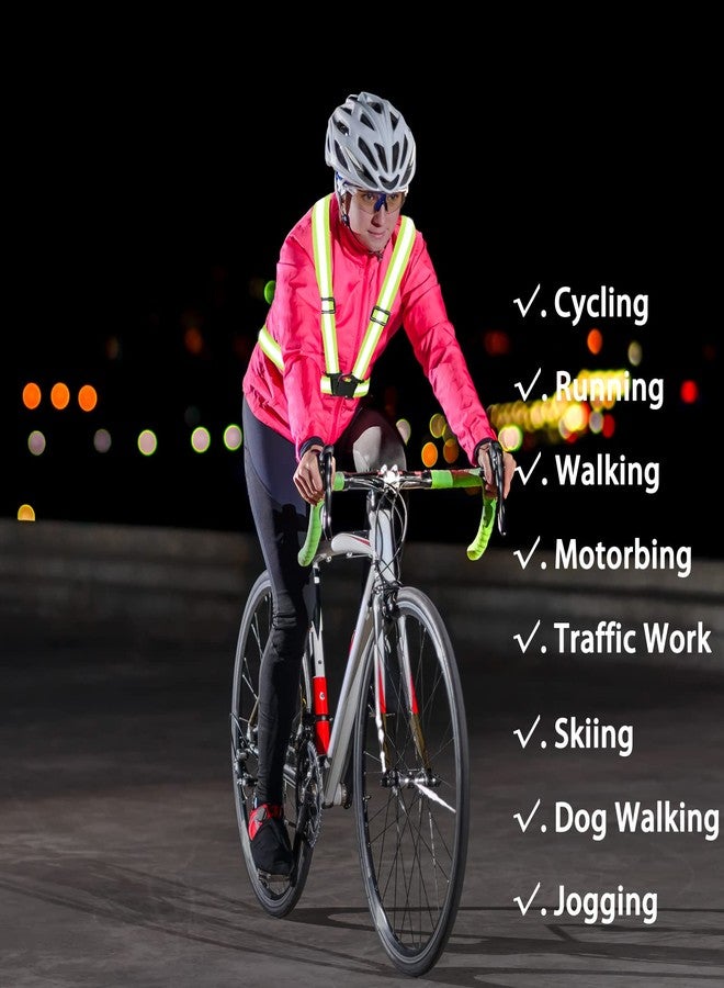 Fepdiu High Visibility Reflective Vest Safety Vest Running Reflective Gear Adjustable Reflective Vest for Walking,Jogging,Hiking,Night Cycling (Pink) - Image 4
