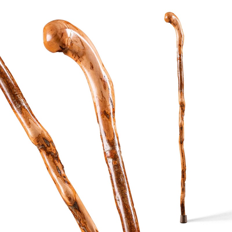 Brazos Rustic Wood Walking Cane, Hardwood, Knob Root Style Handle, for Men & Women, Made in the USA, 37" - Image 1