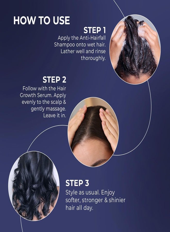 Conscious Chemist® Hair Growth Combo | Anti Hair Fall Shampoo & Hair Serum Kit | Saw Palmetto, Rosemary, Keratin, Redensyl, Anagain & Biotin | Controls Hair Fall, Boosts Growth & Density | Hard Water Safe | Paraben & SLS Free | For Men & Women - Image 4