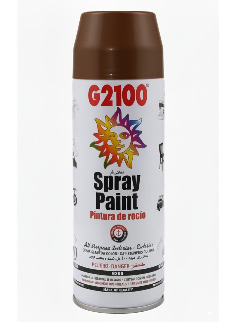 G2100 Spray Paint 400ml | 240 Gram (Brown)– High-Quality Multipurpose Paint