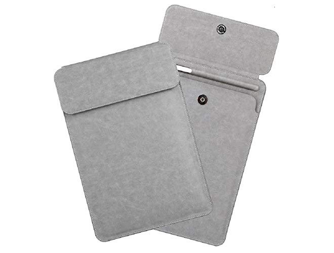 Oaky PU Leather Sleeve Case Cover with Pencil Holder for iPad Air/2, Samsung Galaxy Tab S3 S2 9.7/A 10.1 (Grey, 9.7-10.5-inch) - Image 1