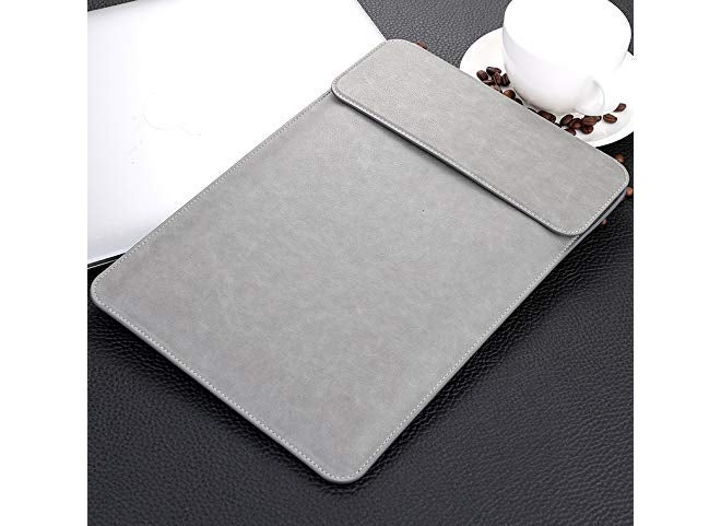 Oaky PU Leather Sleeve Case Cover with Pencil Holder for iPad Air/2, Samsung Galaxy Tab S3 S2 9.7/A 10.1 (Grey, 9.7-10.5-inch) - Image 2