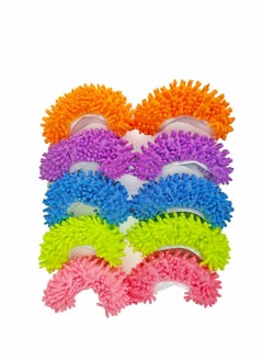 Y&D 10 Pieces Multi-Function Dust Duster Mop Slippers Shoes Cover, Soft Washable Reusable Microfiber Foot Socks Floor Cleaning Tools Shoe Cover  - Image 1
