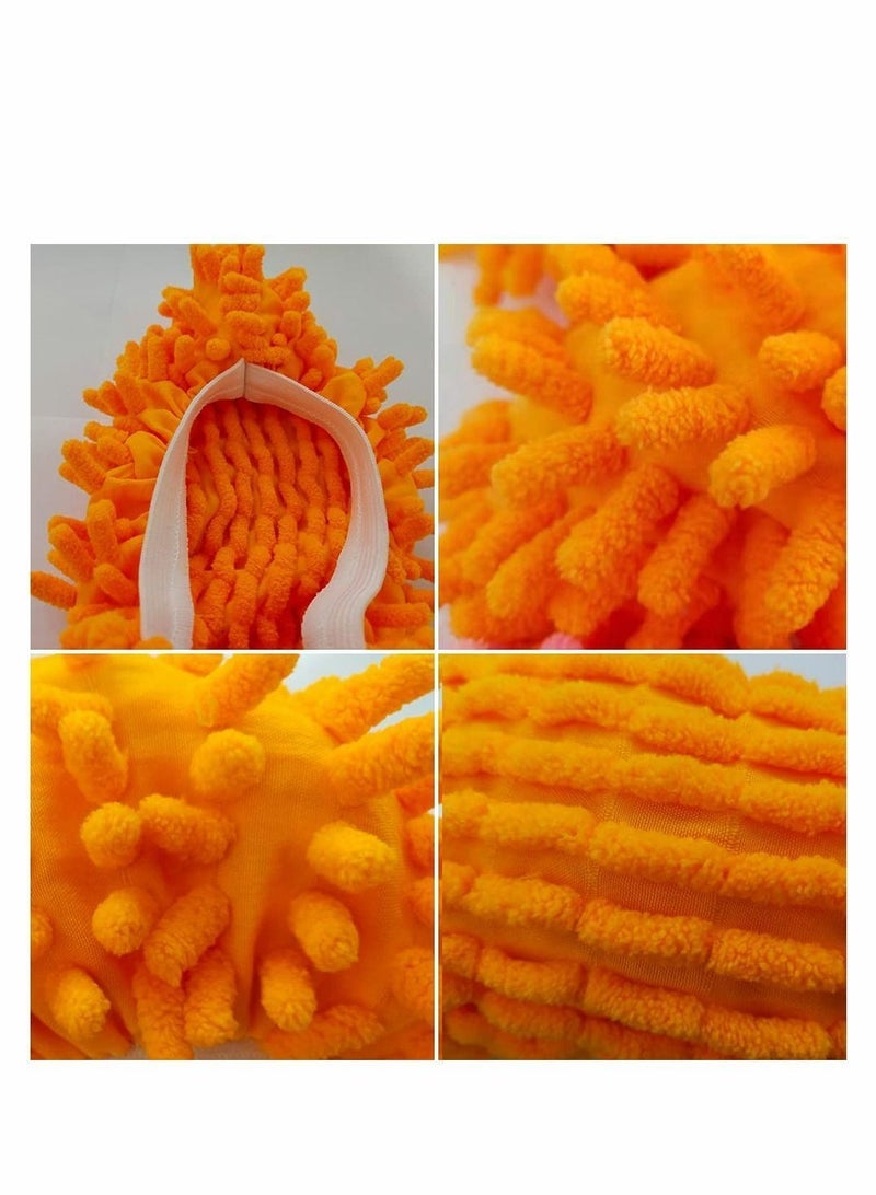 Y&D 10 Pieces Multi-Function Dust Duster Mop Slippers Shoes Cover, Soft Washable Reusable Microfiber Foot Socks Floor Cleaning Tools Shoe Cover - Image 4