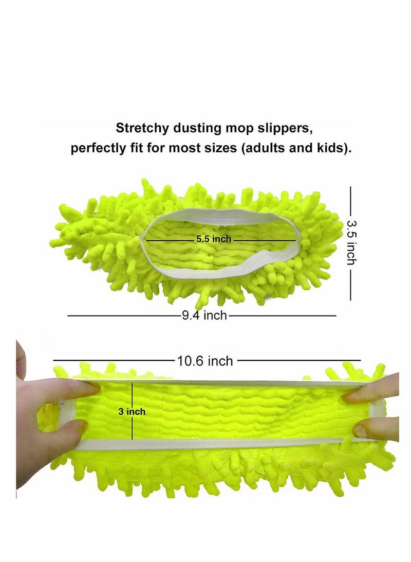 Y&D 10 Pieces Multi-Function Dust Duster Mop Slippers Shoes Cover, Soft Washable Reusable Microfiber Foot Socks Floor Cleaning Tools Shoe Cover - Image 3
