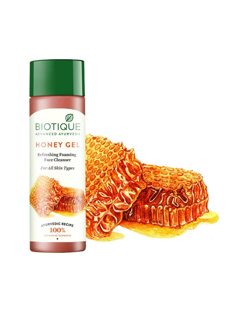 بيوتيك Biotique Honey Gel يهدئ منظف الوجه الرغوي المغذي 120 مل - Image 2