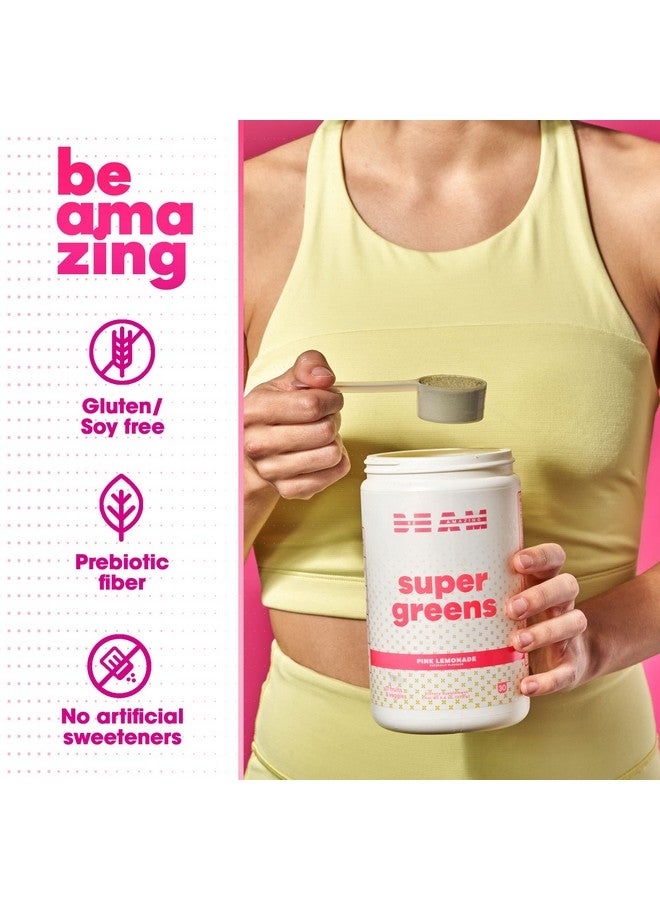 BEAM Be Amazing Super Greens Powder With Prebiotics Digestive Enzymes  Antioxidants  Energy Supplements 18 Fruits  8 Veggies  Glutenfree Juice  Smoothie Mix  Pink Lemonade 30 Servings 342 G - Image 5