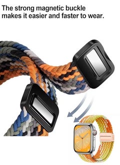 X-level Bands Compatible with Apple Watch 42mm 44mm 45mm 49mm Series 9/8/7/SE/6/5/4/3/2/1 IWatch Ultra/Ultra 2/Hermès Men Women Braided Nylon Sport Band Adjustable Elastics Magnetic Buckle Straps  - Image 5