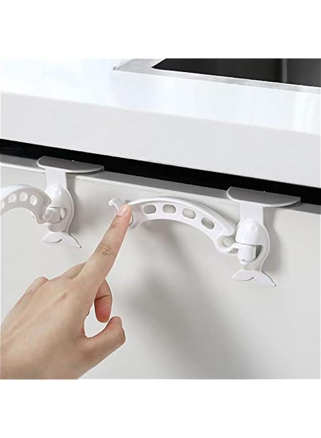 Portable Trash Bag Holder for Kitchen Cabinets and Cupboards, Under Sink Garbage Bin, White Kitchen Trash Bag Organizer  - Image 3