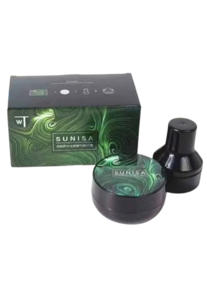 SUNISA Korean Powder Cream Foundation SPF50 Waterproof Full Coverage + Concealer + Moisturizer Suitable for All Skin Types - Image 1