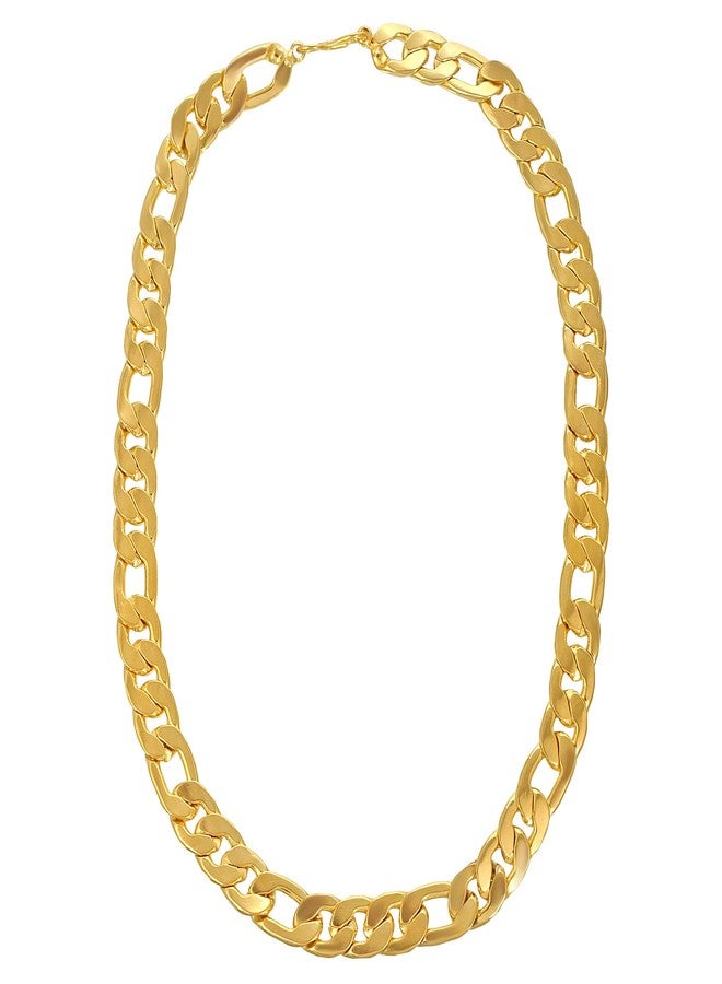 Memoir Brass Alloy 24KT Gold Covered 20 Inch/ 95 Gms heavy necklace chain Men, latest jewellery for Men. - Image 1