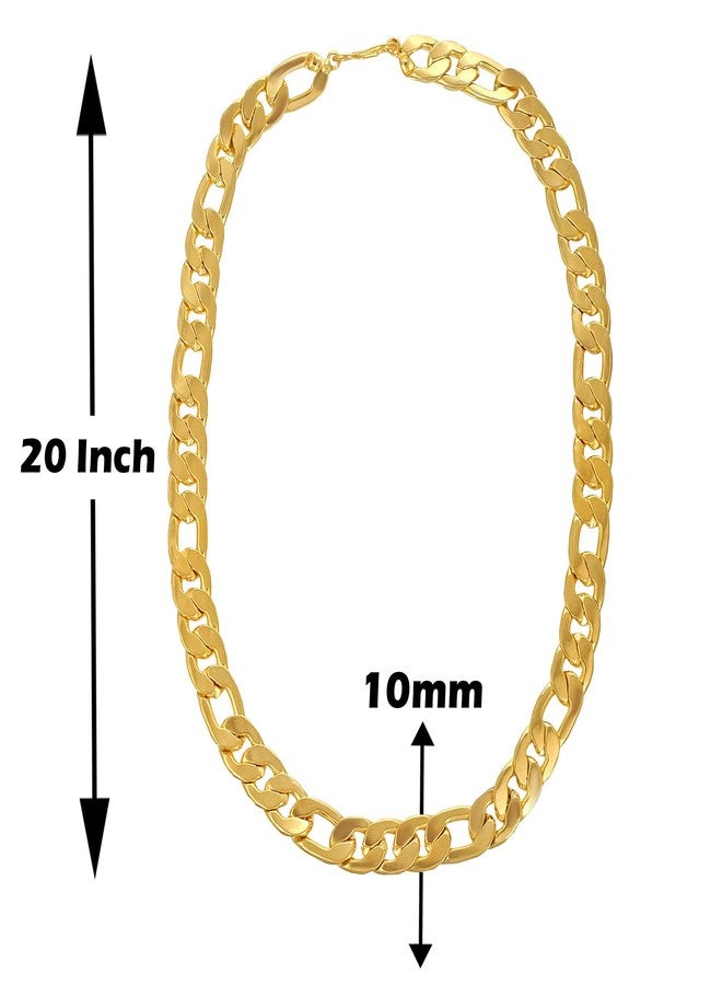 Memoir Brass Alloy 24KT Gold Covered 20 Inch/ 95 Gms heavy necklace chain Men, latest jewellery for Men. - Image 4