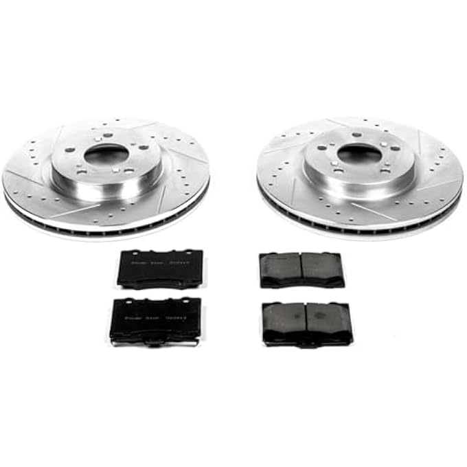 ريحني طقم فرامل أمامية Power Stop K4606 مع أقراص مثقوبة وفوساتات سيراميك Z23 Evolution - Image 3