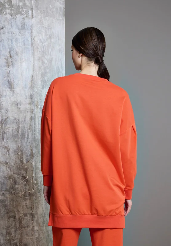 Thouq Drop Shoulder Long Line Sweatshirt