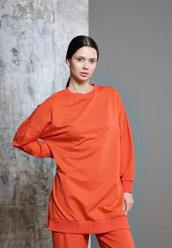 ذوق Drop Shoulder Long Line Sweatshirt