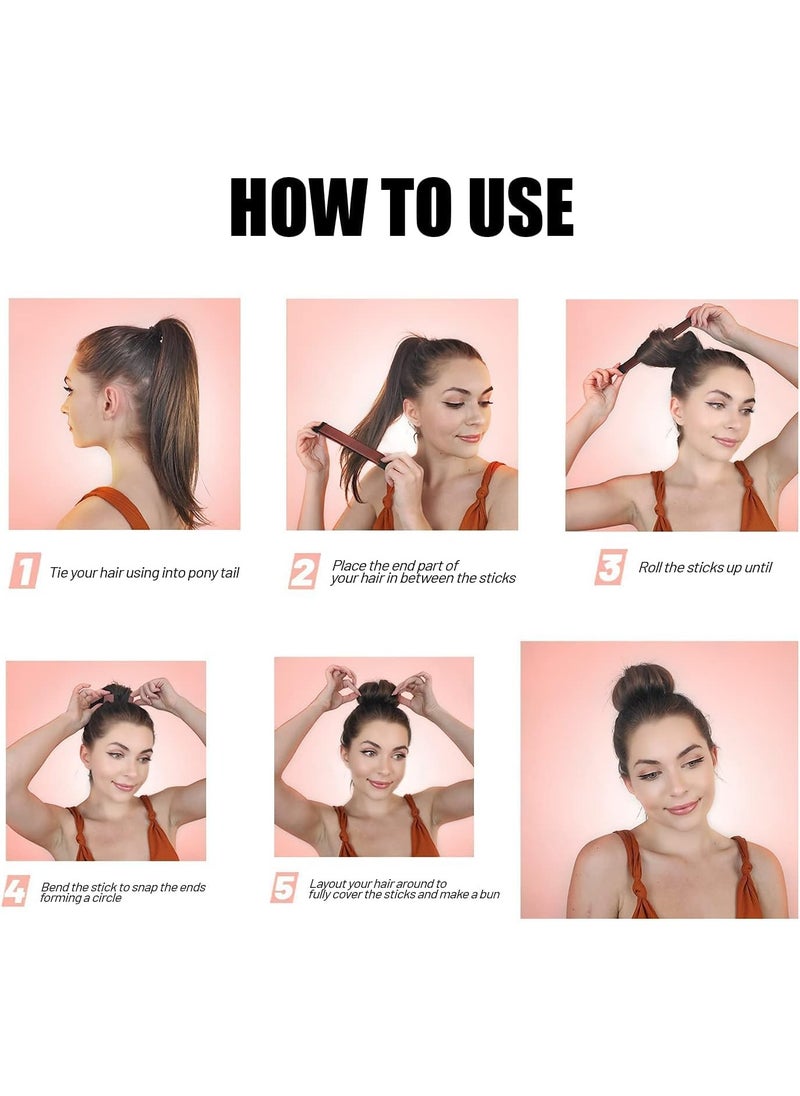 Goolsky Hair Bun Maker, 1 Pc Women Twist Hair Shaper, Easy Fast Snap Roll hair nets Magic Buns Tool, Donut Curler Roller Dish Headbands, French Twist Hair Fold Wrap Snap for Women Kids  - Image 4