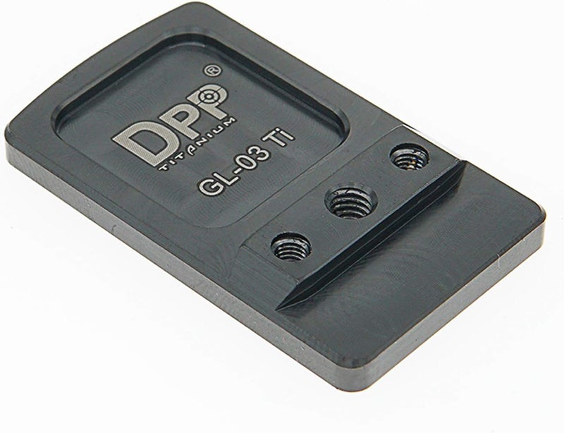 DPP Titanium Rear Sight Dovetail Mount/Mounting Plate/Adapter Compatible with Glock Holosun 507K,Shield RMS - Image 2