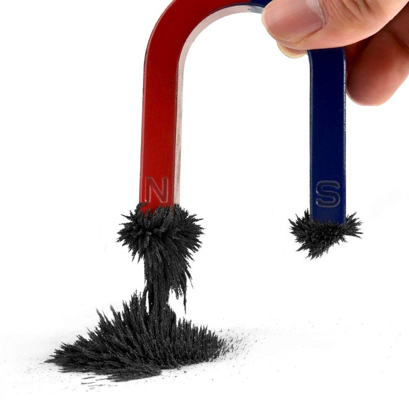 SPACECARE مسحوق الحديد المغناطيسي ورمال الحديد المغناطيسية لقوة المغناطيس للتعليم والمشاريع المدرسية، تخزين (12 أونصة) مع غطاء هزاز، 1 عبوة من مسحوق أكسيد الحديد لعلوم الفيزياء - Image 4