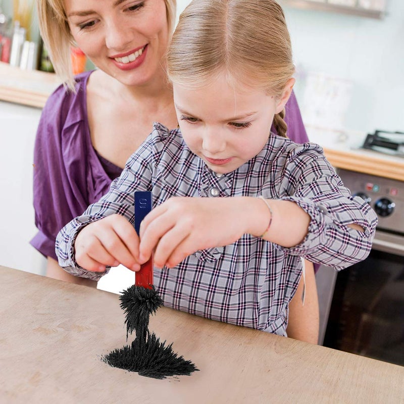 SPACECARE مسحوق الحديد المغناطيسي ورمال الحديد المغناطيسية لقوة المغناطيس للتعليم والمشاريع المدرسية، تخزين (12 أونصة) مع غطاء هزاز، 1 عبوة من مسحوق أكسيد الحديد لعلوم الفيزياء - Image 3