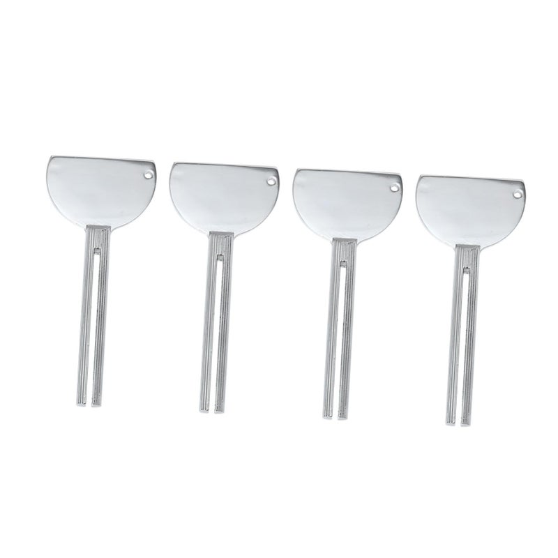 4pcs Stainless Steel Toothpaste Tube Squeezer Set Half Round Design for Hair Dye Creams Salon and Home Use - Image 2
